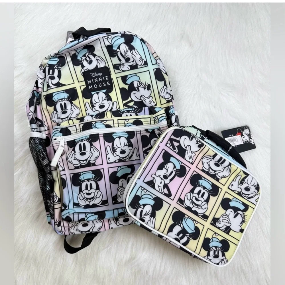 Disney Minnie Mouse Kids Backpack and Lunchbox set